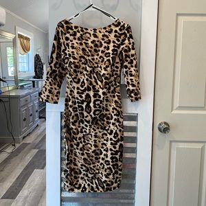 Premier Amour cheetah dress. Size 8
